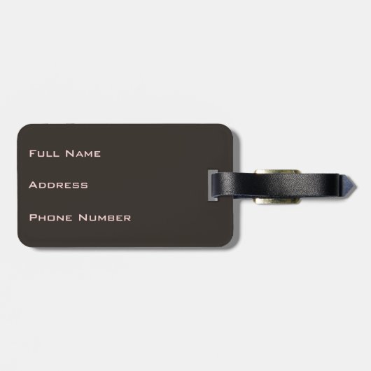 Aquarell Wilde Blume Personalisiert Gepäckanhänger (Rückseite horizontal)