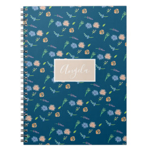 Aquarell-Wilde-Blumen-Botanik-Event-Designerin Notizblock