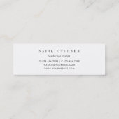 Aquarell Wilde florale Grünfolien Mini Visitenkarte (Rückseite)