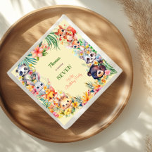 Aquarell Wilde Waldtiere Kindergeburtstag