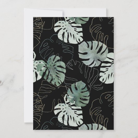 Aquarell Wilde Zebra Brautparty Invita Einladung (Rückseite)