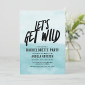 Aquarell - Wilder Junggeselinnen-Abschied Einladung (Stehend Vorderseite)