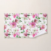 Aquarell-Wildrosen-Muster Badhandtuch Set (Handtuch)