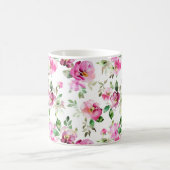 Aquarell-Wildrosen-Muster Kaffeetasse (Mittel)