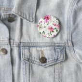 Aquarell-Wildrosenmuster Button (Beispiel)