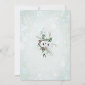 Aquarell Winter Anemones Blume Bridal Showe Einladung (Rückseite)