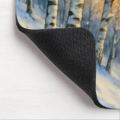Aquarell-Winter-Birkenbäume Mousepad (Ecke)