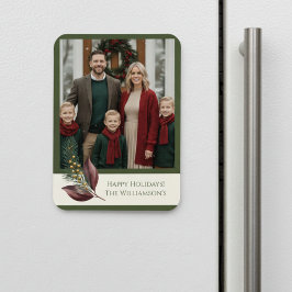 Aquarell-Winter-Botanik-Muster Magnet