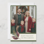 Aquarell-Winter-Botanikmuster Feiertagskarte (Vorderseite)