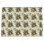 Aquarell-Winter-Botanikmuster Große Geschenktüte (Vorderseite)