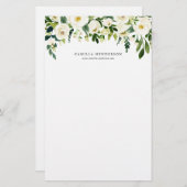 Aquarell-Winter-botanische Blumengirlande Briefpapier