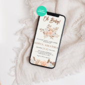 Aquarell Winter Bouquet Babydusche Einladung