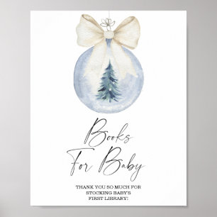 Aquarell-Winter-Bücher für Baby-Plakat Poster
