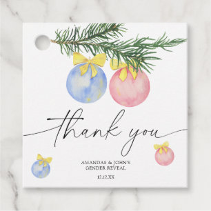 Aquarell Winter Geschlecht bekannt geben Danke Geschenkanhänger