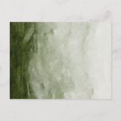 Aquarell Winter Grüne Kiefernwälder und Kiefernkon Einladungspostkarte (Rückseite)