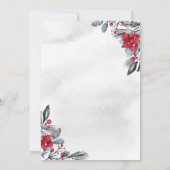 Aquarell Winter Pinguin Kinderdusche Einladung (Rückseite)