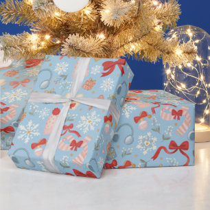Aquarell-Winter-Weihnachts-Verpackungspapier-Rolle Geschenkpapier