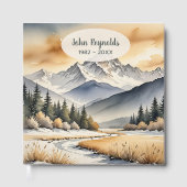 Aquarell-Winterberglandschaft Gästebuch (Vorderseite)