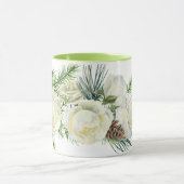 Aquarell-Winterblumen Tasse (Zentrum)