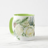 Aquarell-Winterblumen Tasse (Vorderseite Links)
