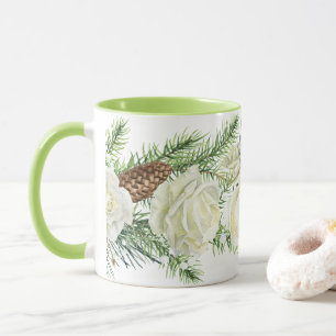 Aquarell-Winterblumen Tasse