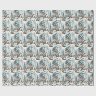 Aquarell-Winterfuchs-Wrap-Papier Geschenkpapier
