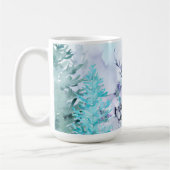 Aquarell-Winterlandschaft Frohe Feiertage Kaffeetasse (Links)