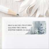 Aquarell-Winterwald Elegant (Insitu)