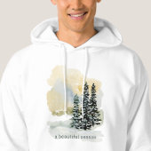 Aquarell-Winterwald-Hoodie | Unisex Evergreen Hoodie