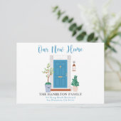 Aquarell Wir haben neue Zuhause Ankündigung (Stehend Vorderseite)