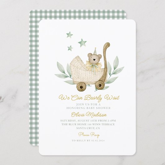 Aquarell wir können frühzeitig warten einladung