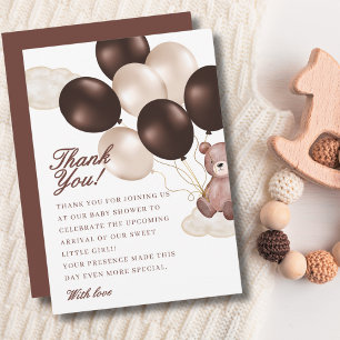 Aquarell wir können warten Baby Dusche Junge Dankeskarte