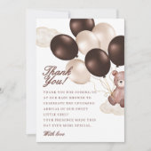 Aquarell wir können warten Baby Dusche Junge Dankeskarte (Vorderseite)