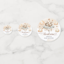 Aquarell wir sind auf Wolke neun Kupfer Elfenbär Konfetti