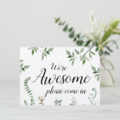 Aquarell Wir sind Phantastisch Open Closed Sign (Stehend Vorderseite)