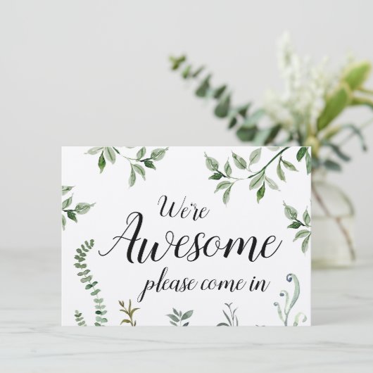 Aquarell Wir sind Phantastisch Open Closed Sign (Stehend Vorderseite)