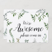 Aquarell Wir sind Phantastisch Open Closed Sign (Vorne/Hinten)