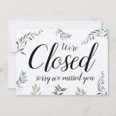 Aquarell Wir sind Phantastisch Open Closed Sign (Rückseite)