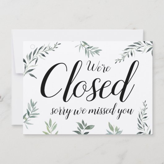 Aquarell Wir sind Phantastisch Open Closed Sign (Rückseite)