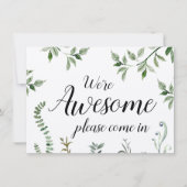 Aquarell Wir sind Phantastisch Open Closed Sign (Vorderseite)