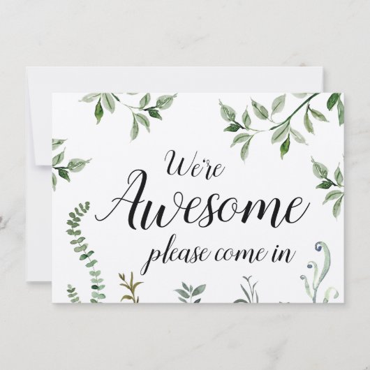 Aquarell Wir sind Phantastisch Open Closed Sign (Vorderseite)