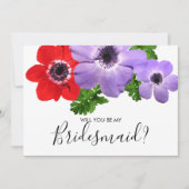 Aquarell wird meine Bridesmaid-Karte sein Einladung (Vorderseite)