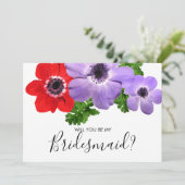 Aquarell wird meine Bridesmaid-Karte sein Einladung (Stehend Vorderseite)