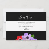 Aquarell wird meine Bridesmaid-Karte sein Einladung (Rückseite)