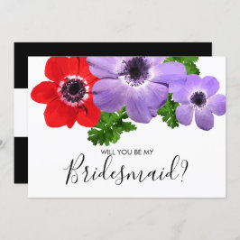 Aquarell wird meine Bridesmaid-Karte sein Einladung