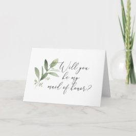 Aquarell wirst du meine Trauzeugin sein? Karte