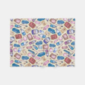 Aquarell Witchy Muster Fleecedecke (Vorderseite (Horizontal))