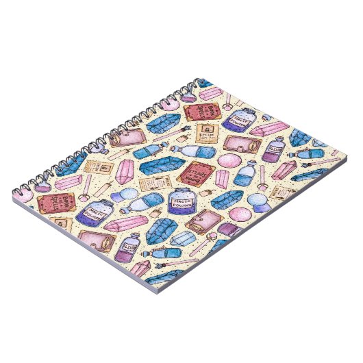 Aquarell Witchy Muster Notizblock (Linke Seite)