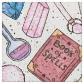 Aquarell Witchy Muster Stoff (Nahaufnahme)