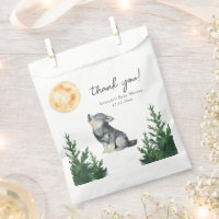 Aquarell-Wolf-Baby-Shower-Dankeschön